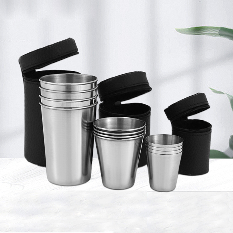 Whisky Beer And Wine - Set di 4 Bicchieri da Viaggio
